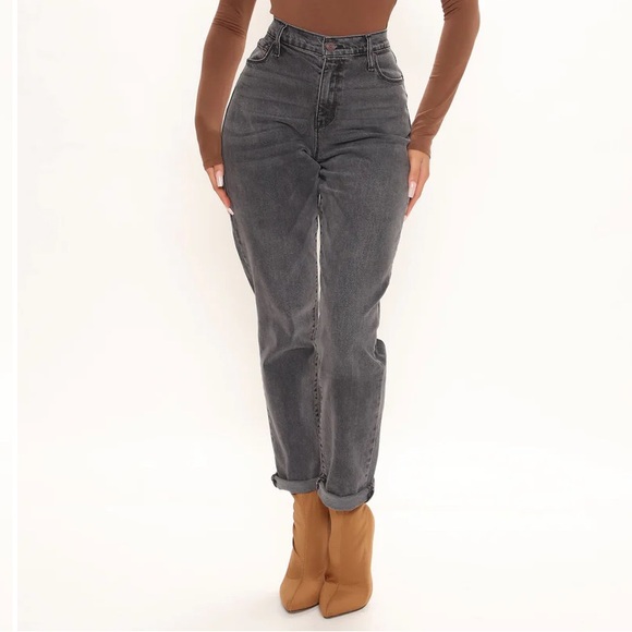 Grey Mom Jeans - Picture 5 of 5